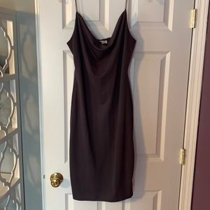 Evening cocktail dress - gray/dark mauve color
